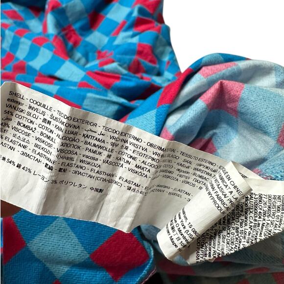 DESIGUAL X STELLA JEAN Oversized Pink Blue Plaid Long Sleeve Button Down Shirt S - Picture 7 of 9